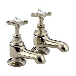 Bristan 1901 Traditional Bath Pillar Taps - Gold Plated - N-3/4-G-CD