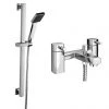 Neo Bath Shower Mixer with Slider Rail Kit - Chrome 2 Neo Bath Shower Mixer with Slider Rail Kit - Chrome -Bathroom Taps Shop NSRK np