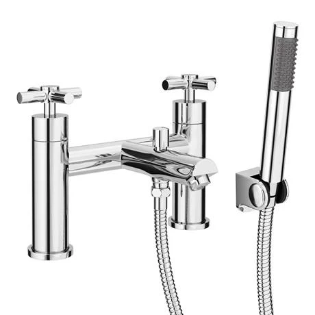 Pablo Modern Bath Shower Mixer with Shower Kit - Chrome 4 Pablo Modern Bath Shower Mixer with Shower Kit - Chrome - Image 2