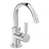 Hudson Reed Tec Single Lever Side Action Cloakroom Basin Mixer Tap inc. Push Button Waste -Bathroom Taps Shop PN386 P
