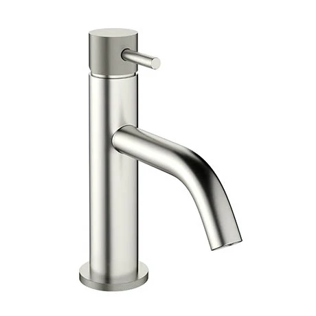 Crosswater MPRO Monobloc Basin Mixer with Knurled Detailing - Brushed Stainless Steel Effect - PRO110DNV_K 2 Crosswater MPRO Monobloc Basin Mixer with Knurled Detailing - Brushed Stainless Steel Effect - PRO110DNV_K