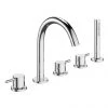 Crosswater MPRO 5 Tap Hole Bath Shower Mixer with Kit - Chrome - PRO450DC 2 Crosswater MPRO 5 Tap Hole Bath Shower Mixer with Kit - Chrome - PRO450DC -Bathroom Taps Shop PRO450DC P