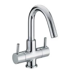 Bristan - Prism Contemporary 2 Handle Basin Mixer (no waste) - Chrome - PM-BAS2-C