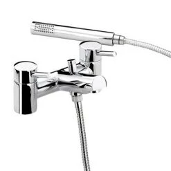 Bristan - Prism Contemporary Pillar Bath Shower Mixer - Chrome - PM-BSM-C