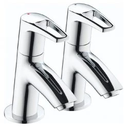Bristan - Smile Contemporary Basin Taps - Chrome - SM-1/2-C