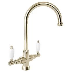 Deva Georgian Mono Kitchen Sink Mixer with Swivel Spout - Gold - SM056/501