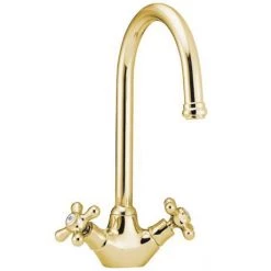 Deva Venetian Mono Sink Mixer with Swivel Spout - Gold - SM057/501