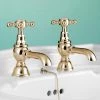 Silverdale Victorian Basin Pillar Taps Gold 2 Silverdale Victorian Basin Pillar Taps Gold -Bathroom Taps Shop Silverdale Victorian Basin Pillar Taps Gold p