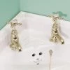 Silverdale Victorian Cloakroom Basin Pillar Taps Gold 1 Silverdale Victorian Cloakroom Basin Pillar Taps Gold -Bathroom Taps Shop Silverdale Victorian Cloakroom Basin Pillar Taps Gold p