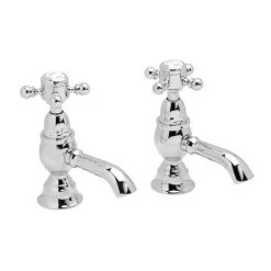 Heritage - Hartlebury Basin Pillar Taps - Chrome - THRC00