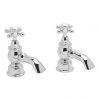 Heritage - Hartlebury Bath Pillar Taps - Chrome - THRC01 -Bathroom Taps Shop THRC01 P