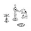 Heritage - Hartlebury 3 Hole Swivel Spout Basin Mixer with Pop-up Waste - Chrome - THRC09 -Bathroom Taps Shop THRC09 P