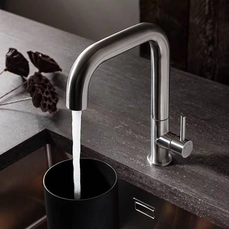 Crosswater - Cucina Tube Side Lever Kitchen Mixer - Stainless Steel - TU713DS 5 Crosswater - Cucina Tube Side Lever Kitchen Mixer - Stainless Steel - TU713DS - Image 3