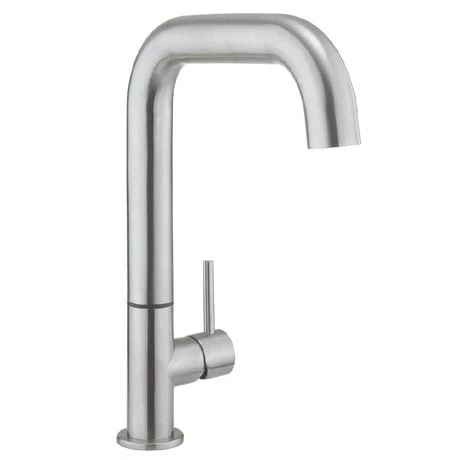 Crosswater - Cucina Tube Side Lever Kitchen Mixer - Stainless Steel - TU713DS 3 Crosswater - Cucina Tube Side Lever Kitchen Mixer - Stainless Steel - TU713DS