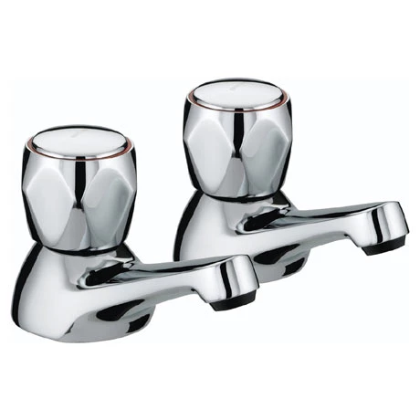 Bristan - Club Bath Taps - Chrome with Metal Heads - VAC-3/4-C-MT 3 Bristan - Club Bath Taps - Chrome with Metal Heads - VAC-3/4-C-MT