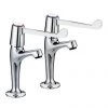 Bristan - Value Lever High Neck Pillar Taps with 6" Levers - VAL-HNK-C-6-CD -Bathroom Taps Shop VAL HNK C 6 CD PN
