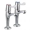Bristan - Value Lever High Neck Pillar Taps with 3" Levers - VAL-HNK-C-CD -Bathroom Taps Shop VAL HNK C CD P