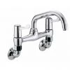 Bristan - Value Lever Wall Mounted Bridge Kitchen Sink Mixer - VAL2-WMSNK-C-CD -Bathroom Taps Shop VAL WMSNK C CD P