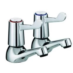 Bristan - Value Lever Bath Taps - Chrome Plated w/ Ceramic Disc Valves - VAL-3/4-C-CD