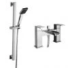 Monza Waterfall Bath Shower Mixer with Slider Rail Kit - Chrome -Bathroom Taps Shop WF08 np