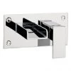 Crosswater - Water Square Wall Mounted 2 Hole Set Basin Mixer - WS121WNC -Bathroom Taps Shop WS121WNC P
