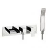 Crosswater - Water Square Wall Mounted 3 Hole Bath Shower Mixer - WS432WC -Bathroom Taps Shop WS432WC P