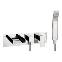 Crosswater - Water Square Wall Mounted 3 Hole Bath Shower Mixer - WS432WC