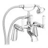 Nuie Traditional Bloomsbury Bath Shower Mixer & Shower Kit - Chrome - XM314 -Bathroom Taps Shop XM314 p